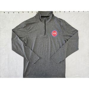 Detroit Pistons NBA Ultra Game Mens Long Sleeve Shirt Gray Size Medium